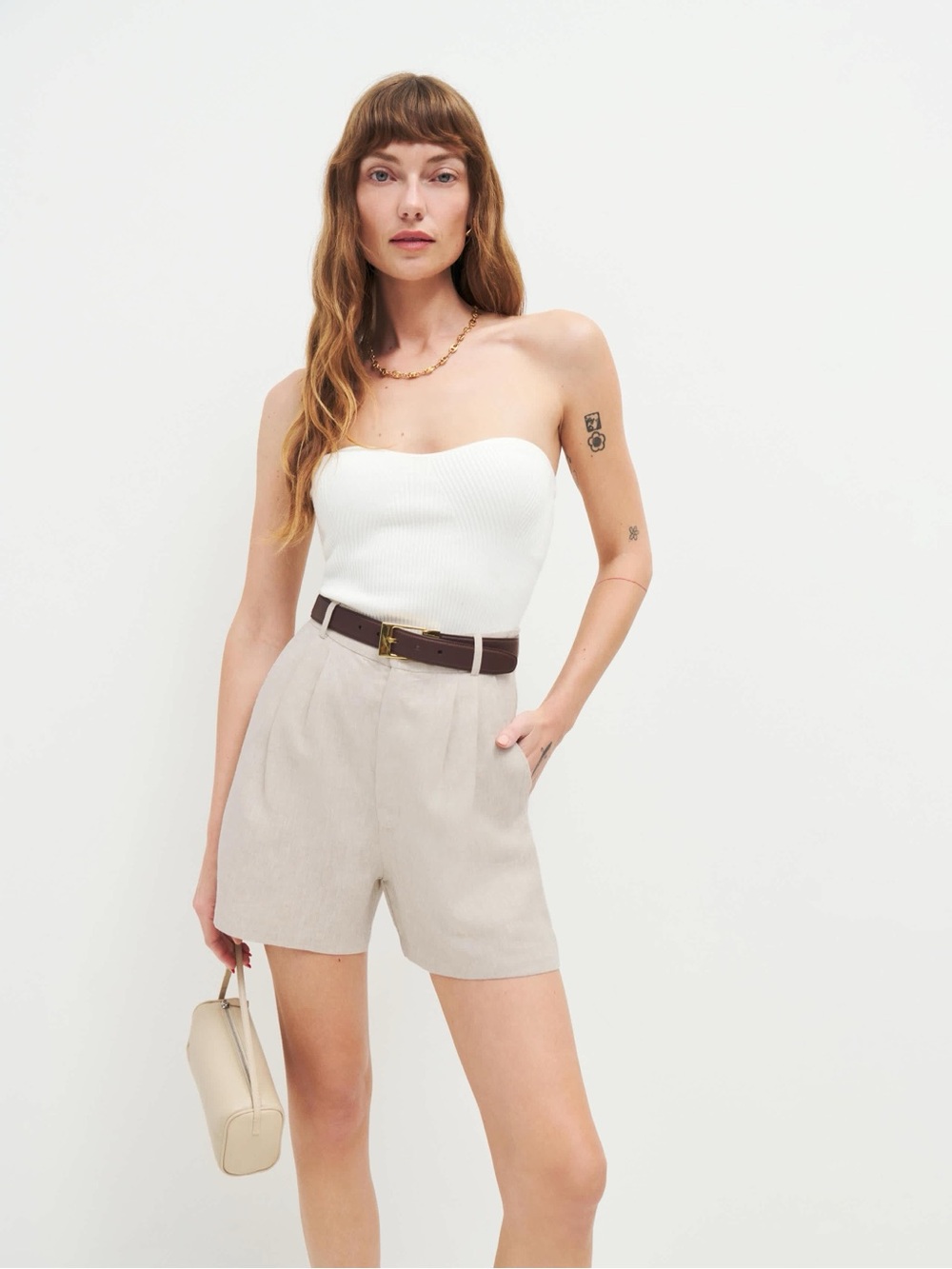 Reformation Mason Linen Shorts